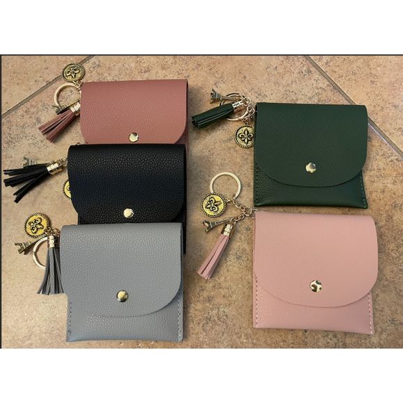 Wallet/Card Holder with Tassel and Charms-Choose color - Picture 9 of 9